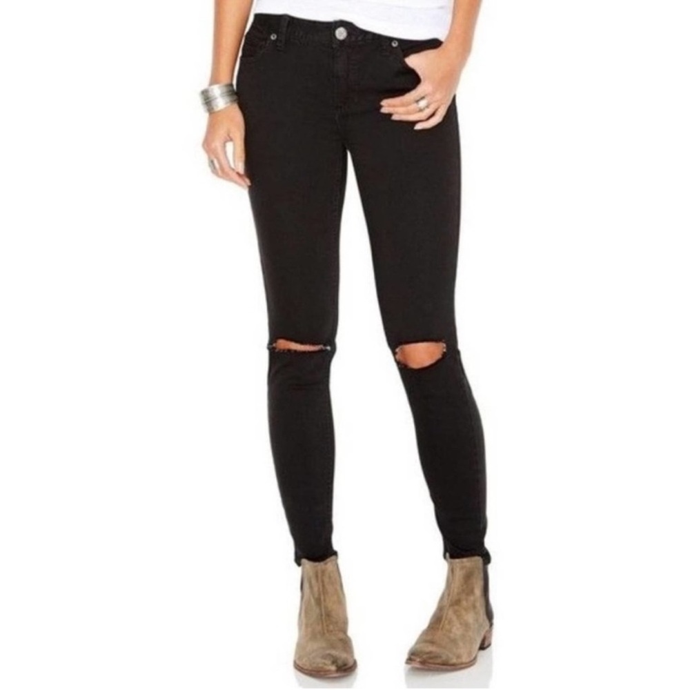 Free People Size 29 Black Straight Leg Denim